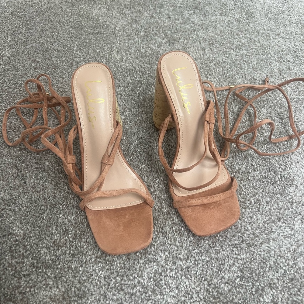 Lulu's Brown Strappy Heeled Sandals
